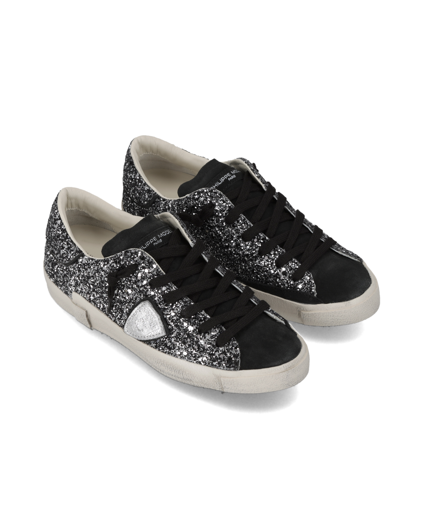 Zapatillas Prsx con Cuerpo Glitter Para Mujer, Negro