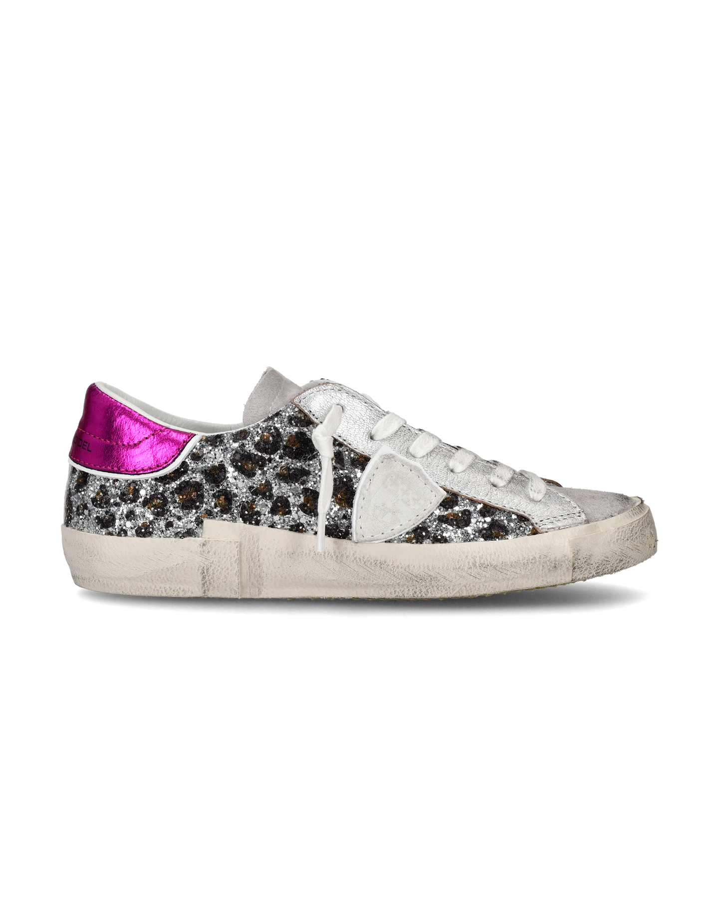 Sneaker bassa PRSX donna - argento, animalier e fucsia