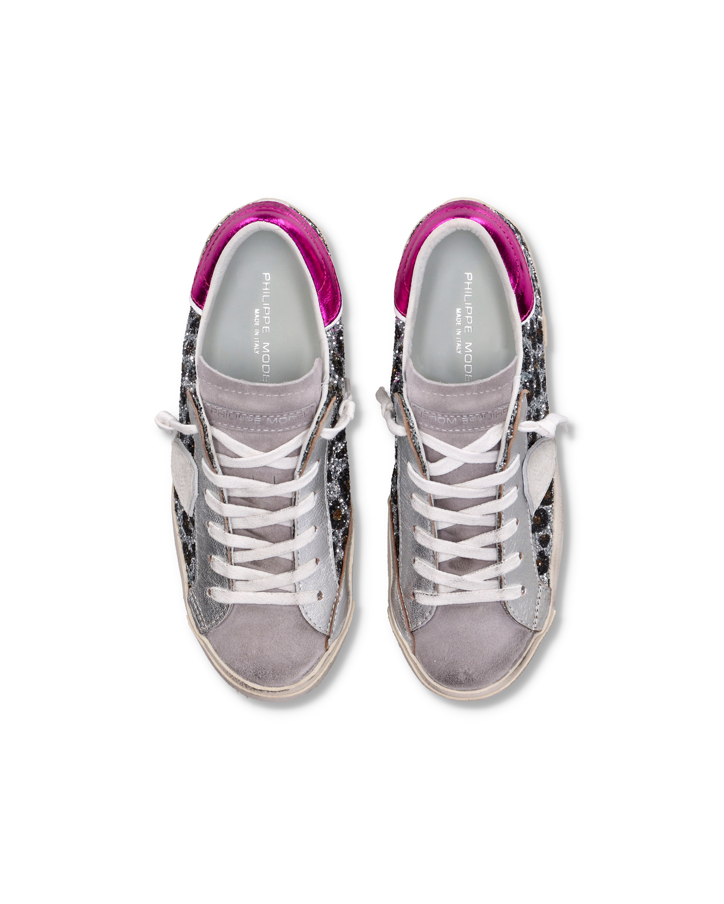 Sneaker bassa PRSX donna - argento, animalier e fucsia