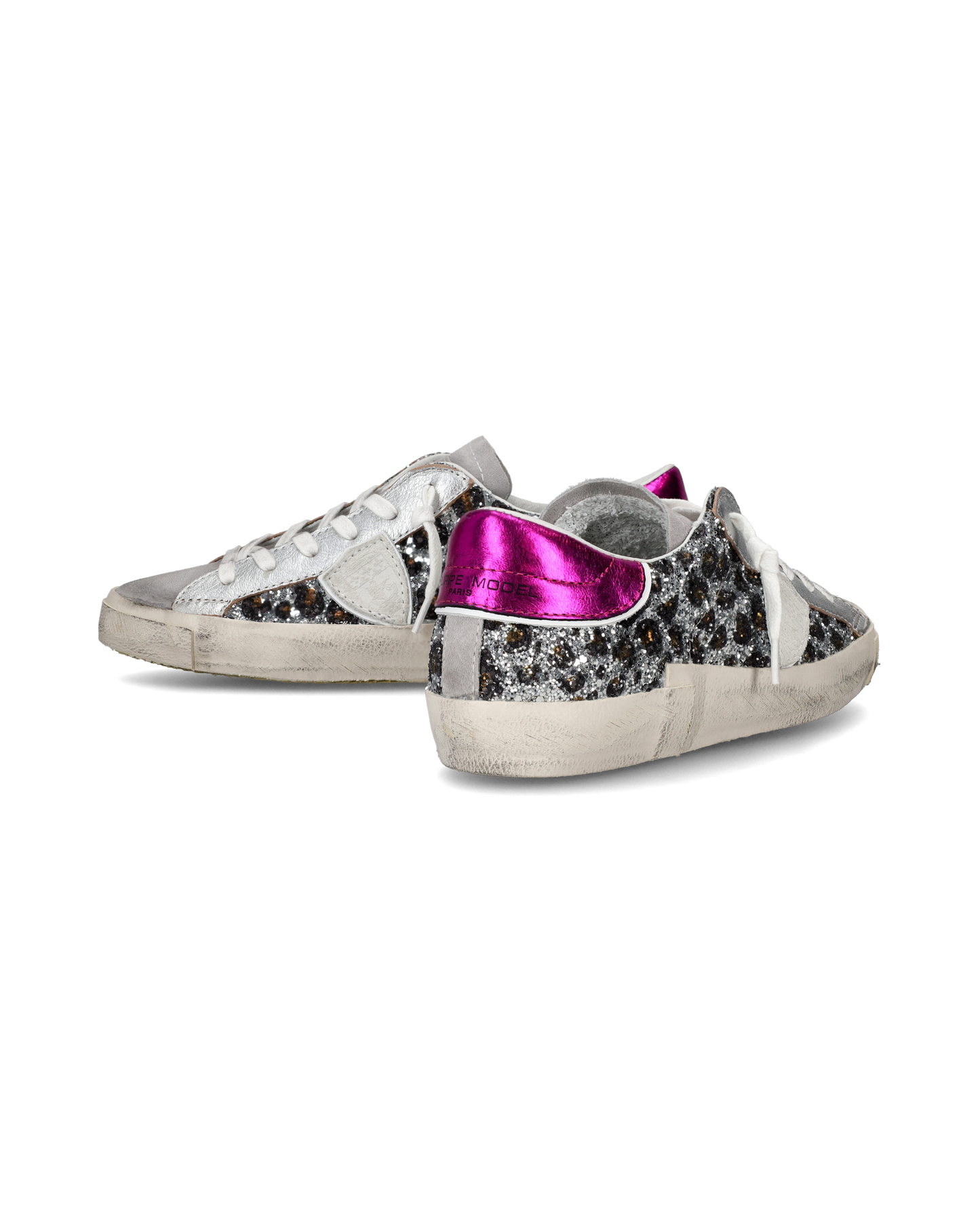 Sneaker bassa PRSX donna - argento, animalier e fucsia