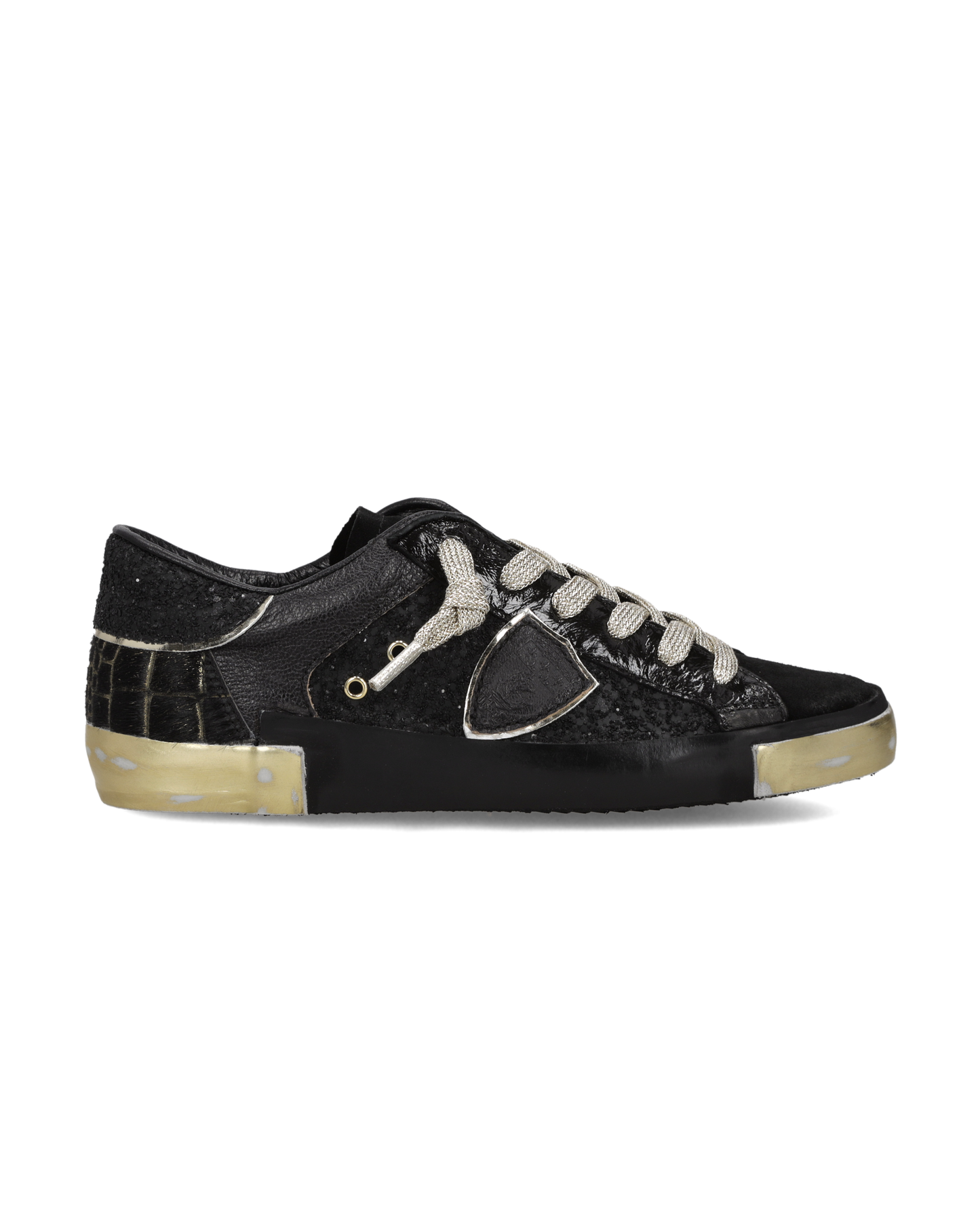 Damessneakers Prsx, Zwart Goud