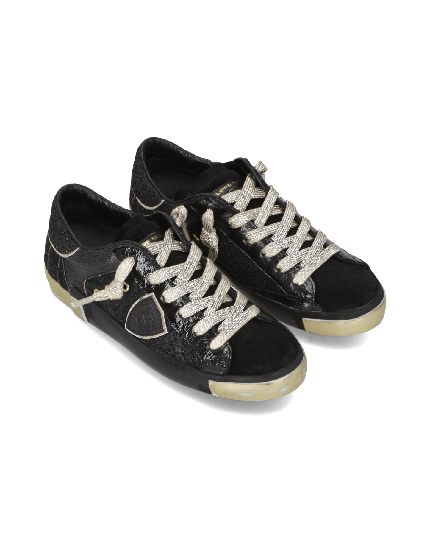 Damessneakers Prsx, Zwart Goud
