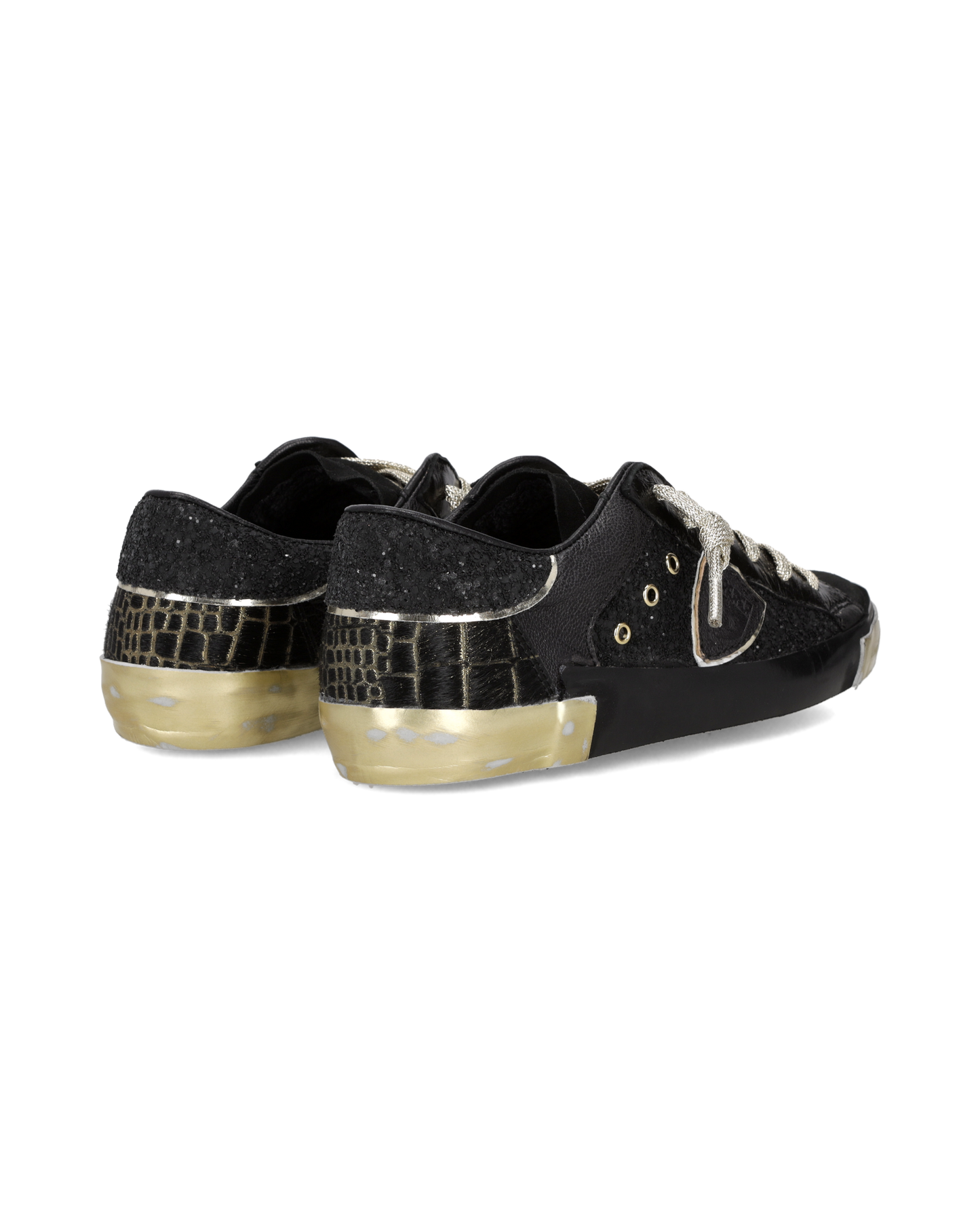 Damessneakers Prsx, Zwart Goud