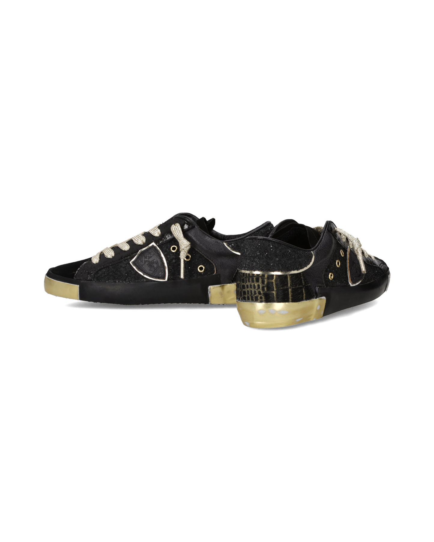 Damessneakers Prsx, Zwart Goud