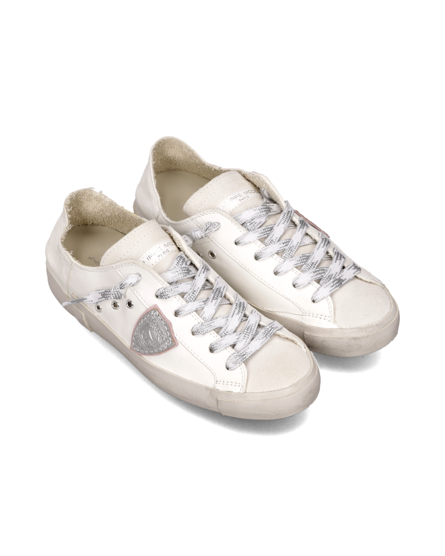 Sneakers Prsx Donna, Bianco Argento