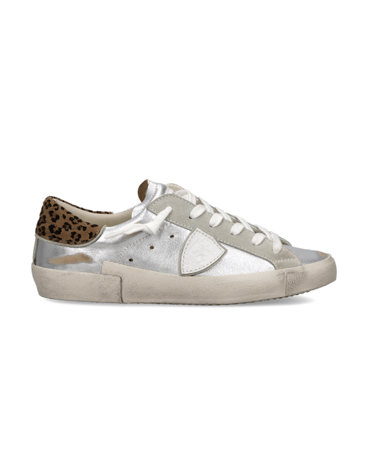 Sneakers Prsx Women, Silver Animal-Print
