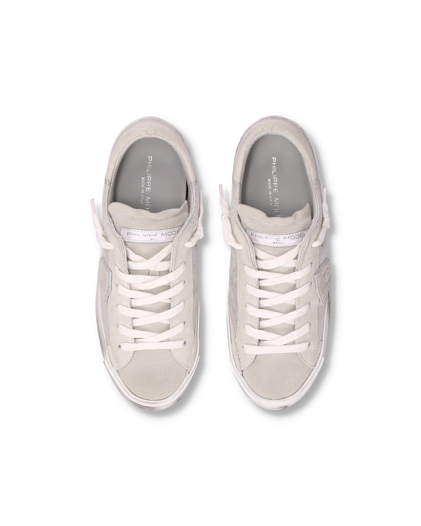 Sneakers Prsx donna con tomaia metallizzata, Argento