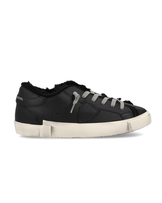 Sneakers Prsx für Damen mit Futter aus Shearling, Schwarz
