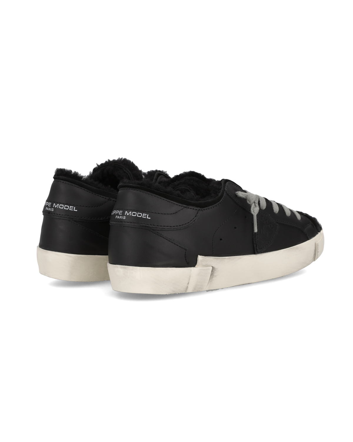 Sneakers Prsx für Damen mit Futter aus Shearling, Schwarz