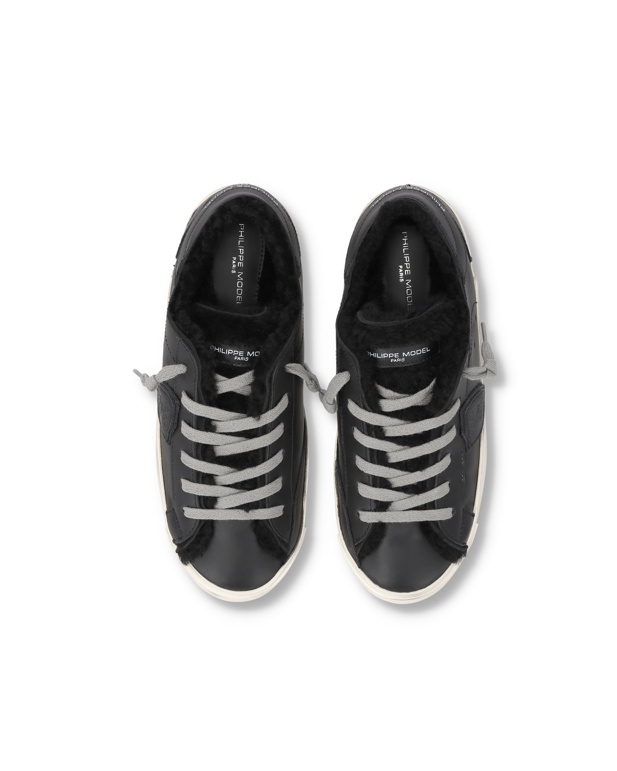 Sneakers Prsx für Damen mit Futter aus Shearling, Schwarz
