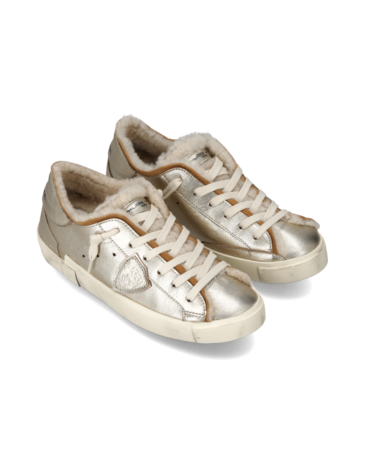 Sneakers Prsx für Damen mit Futter aus Shearling, Gold