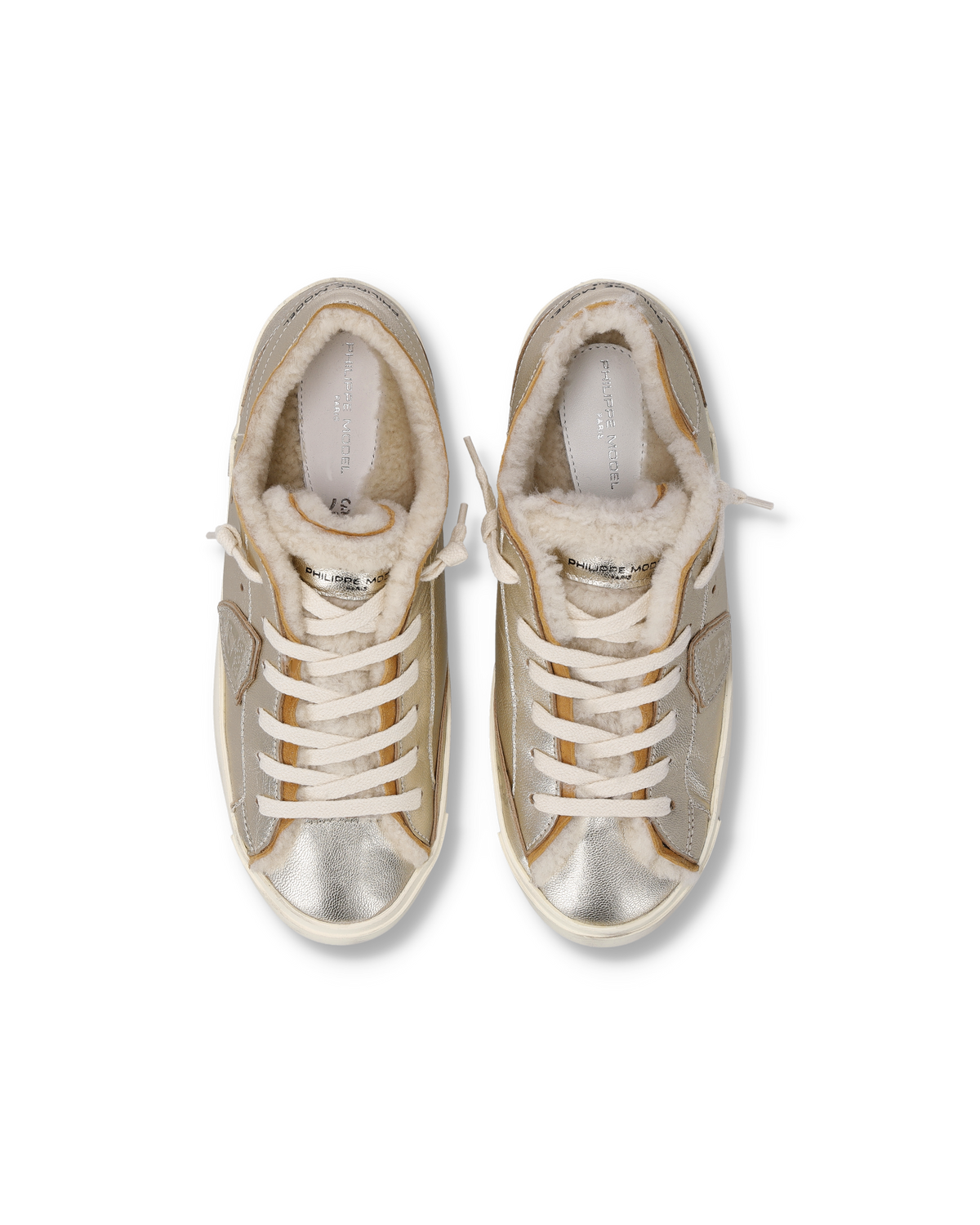 Sneakers Prsx für Damen mit Futter aus Shearling, Gold