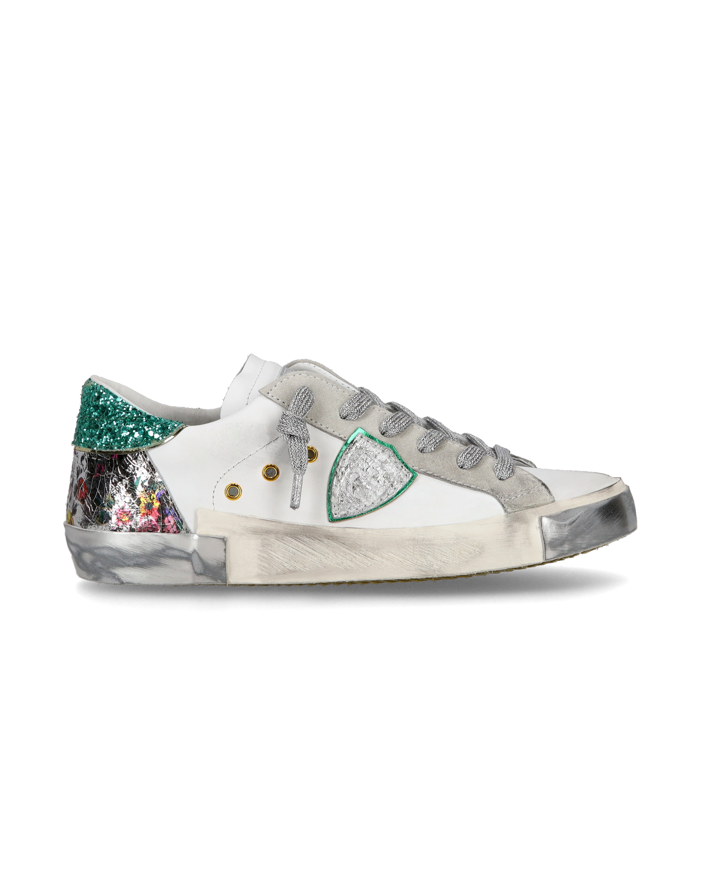 Sneaker casual Prsx da donna in pelle - Bianco e verde