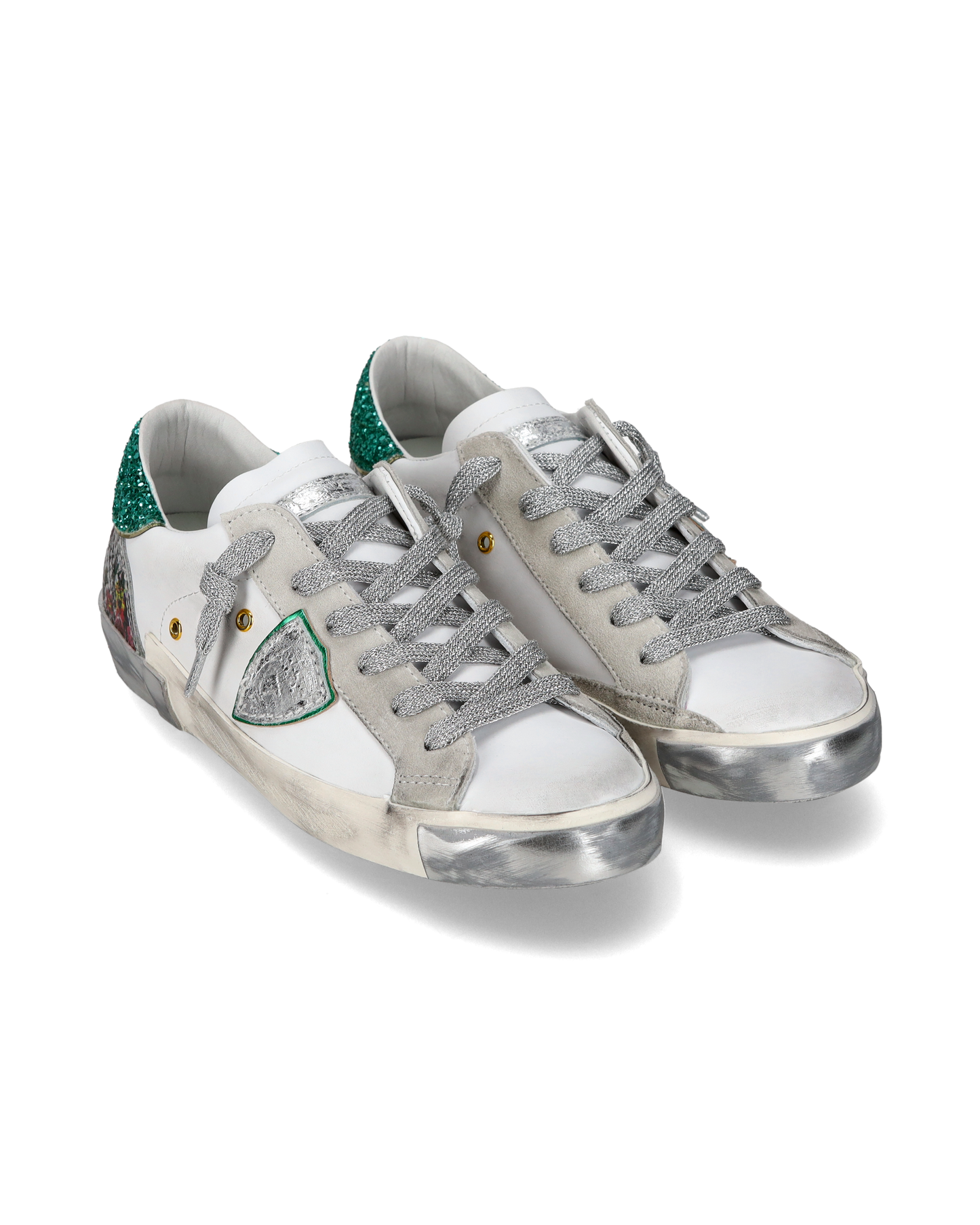 Sneaker casual Prsx da donna in pelle - Bianco e verde