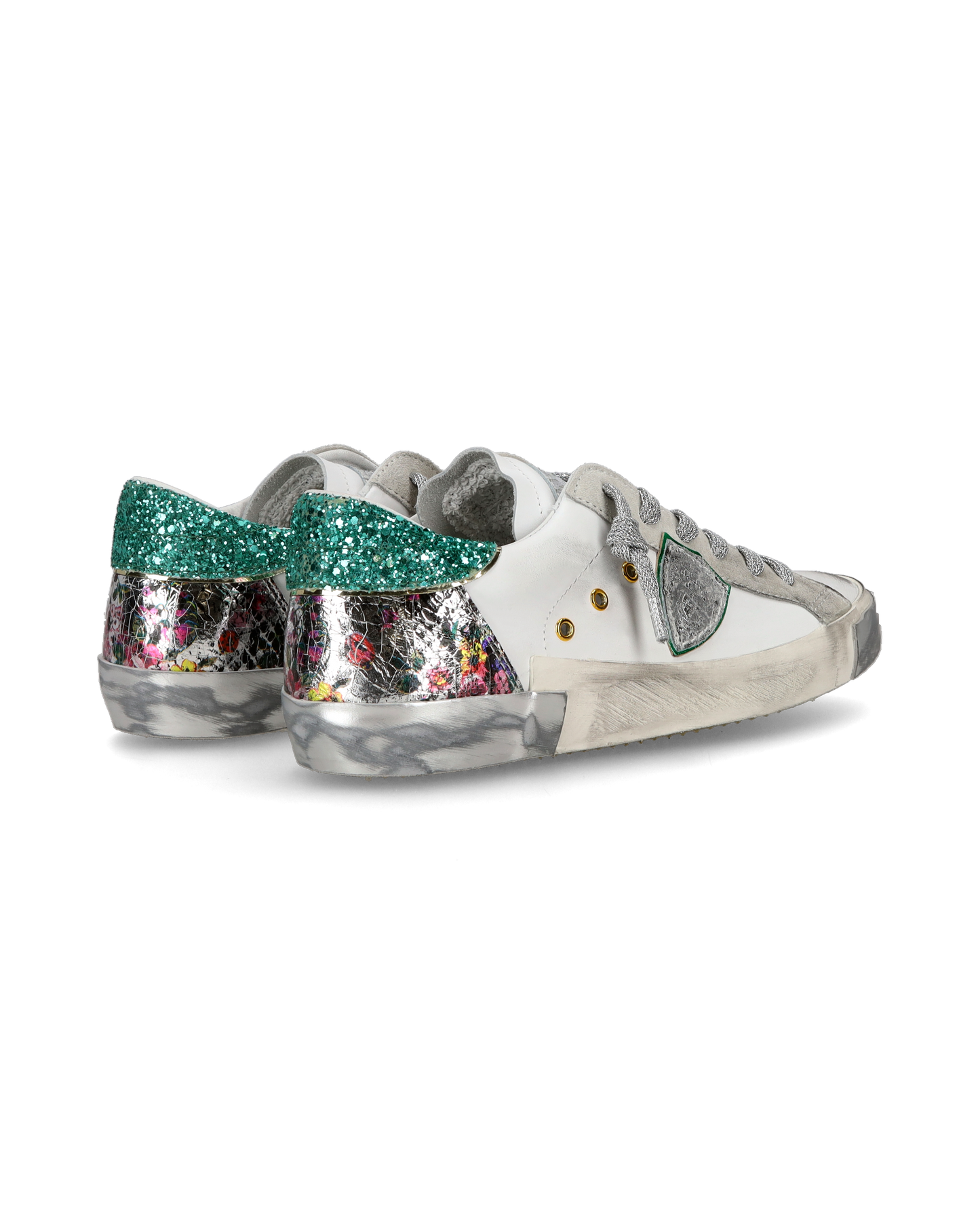 Sneaker casual Prsx da donna in pelle - Bianco e verde