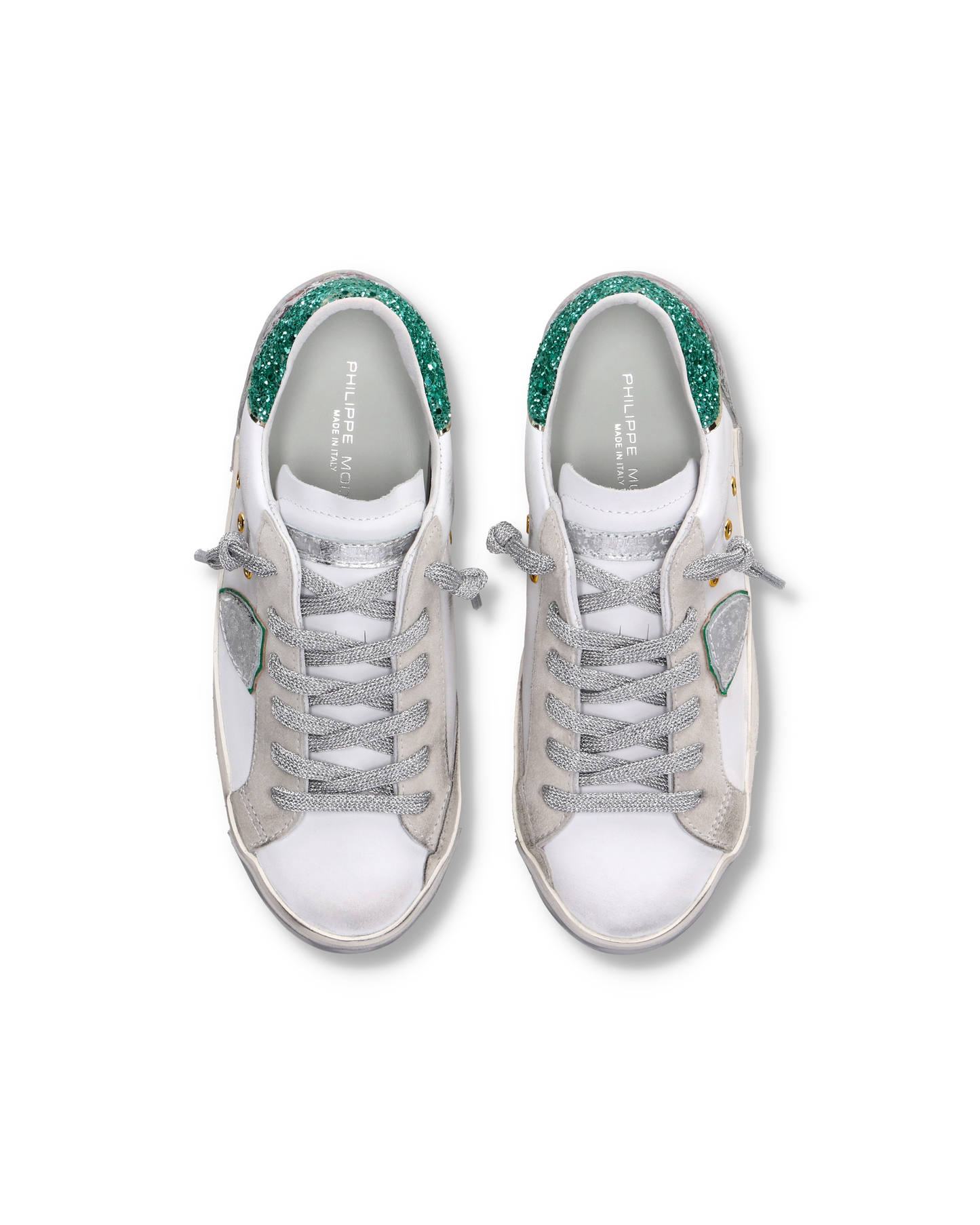 Sneaker casual Prsx da donna in pelle - Bianco e verde