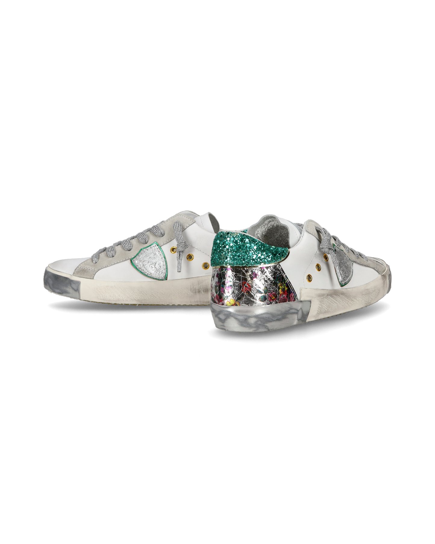 Sneaker casual Prsx da donna in pelle - Bianco e verde