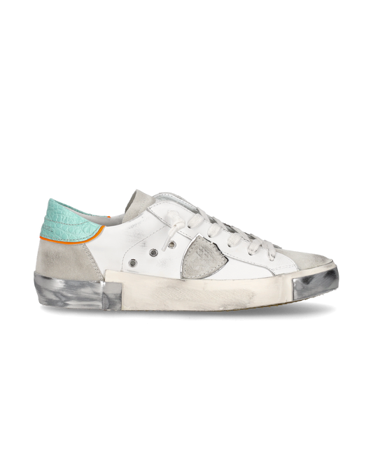 Sneaker bassa PRSX donna - bianco e verde acqua