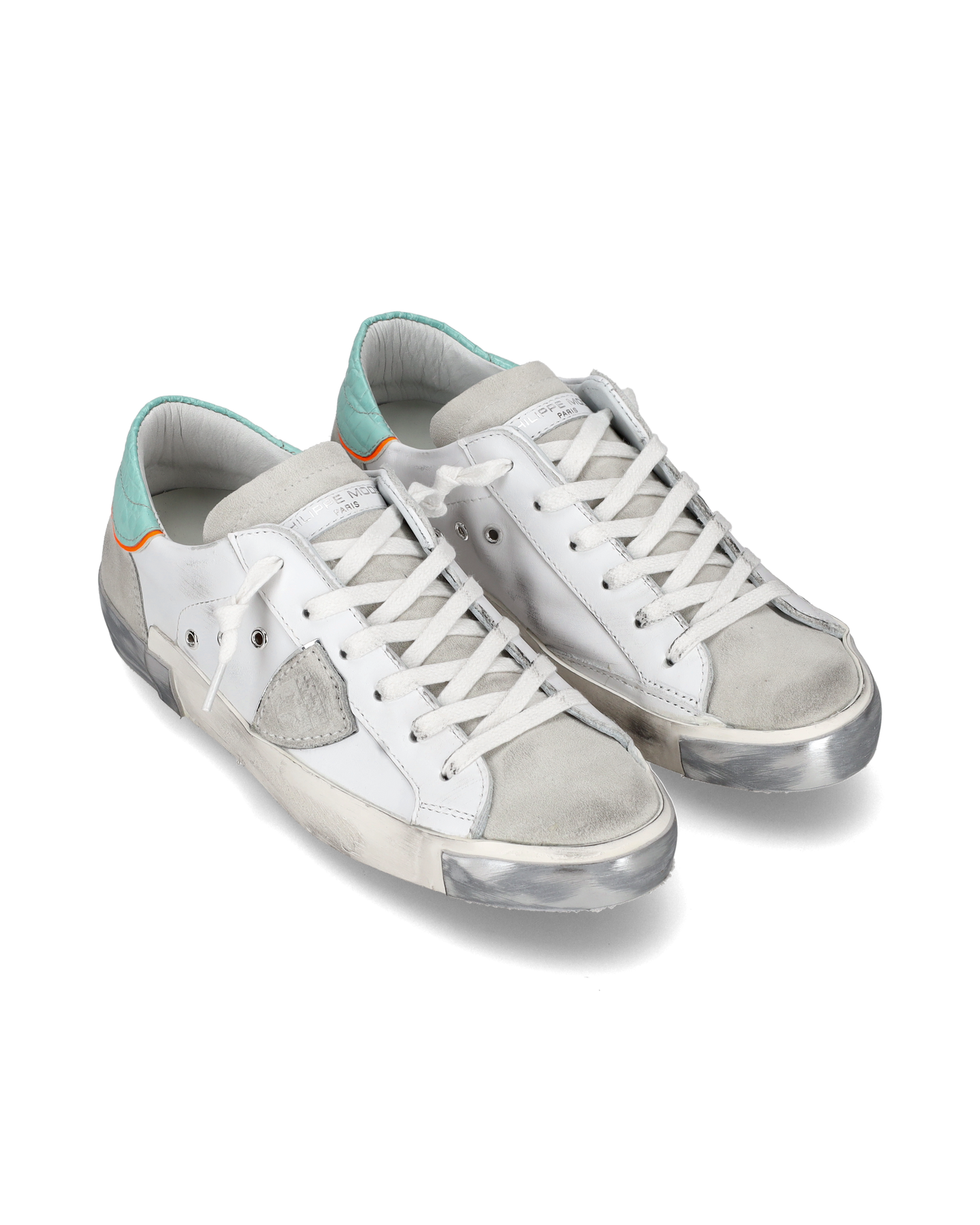 Sneaker bassa PRSX donna - bianco e verde acqua