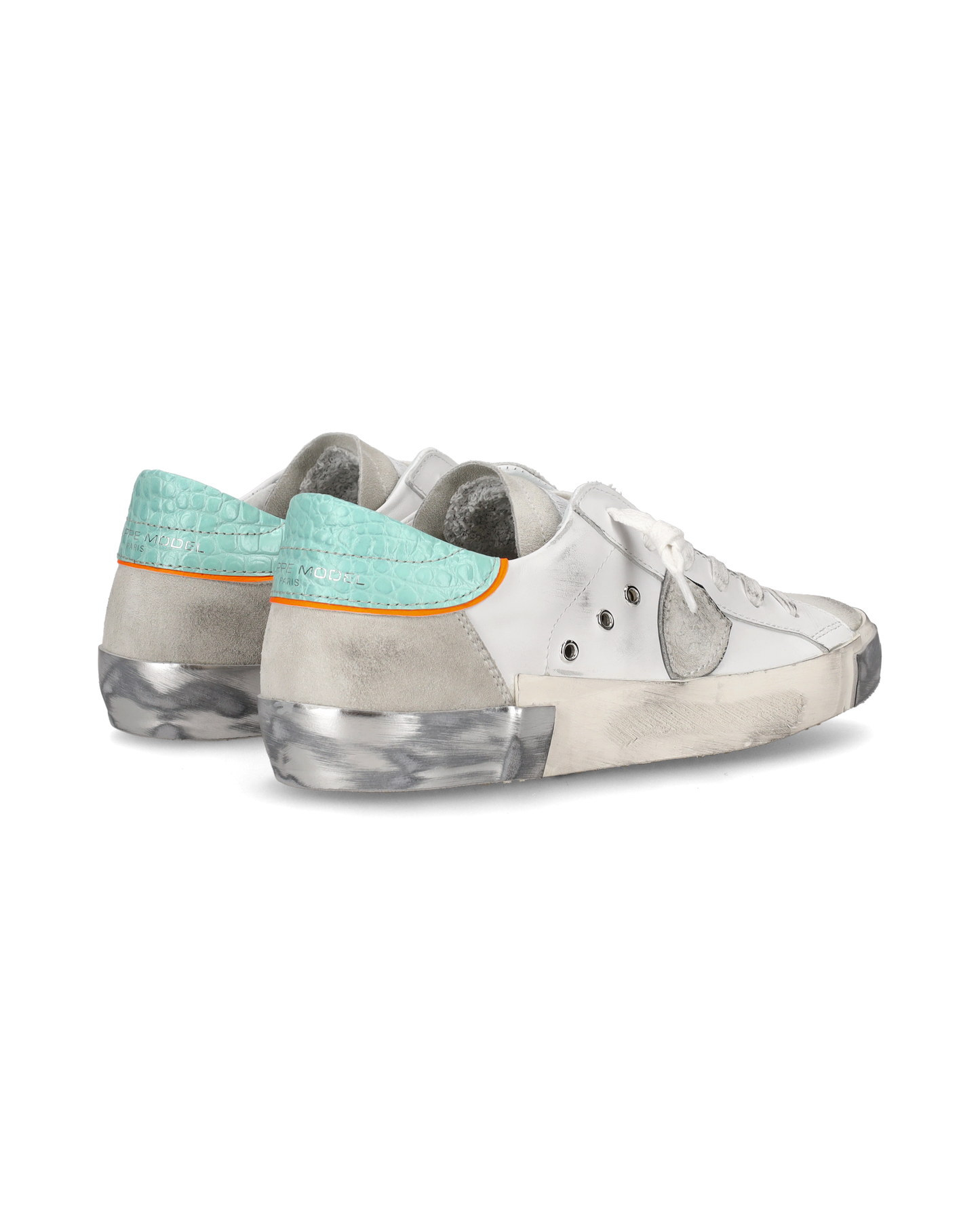 Sneaker bassa PRSX donna - bianco e verde acqua