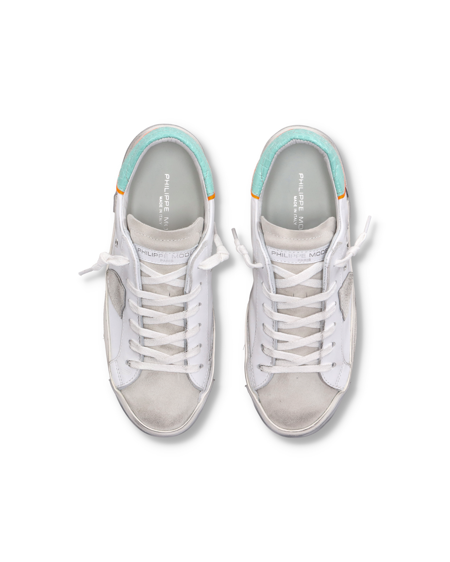 Sneaker bassa PRSX donna - bianco e verde acqua