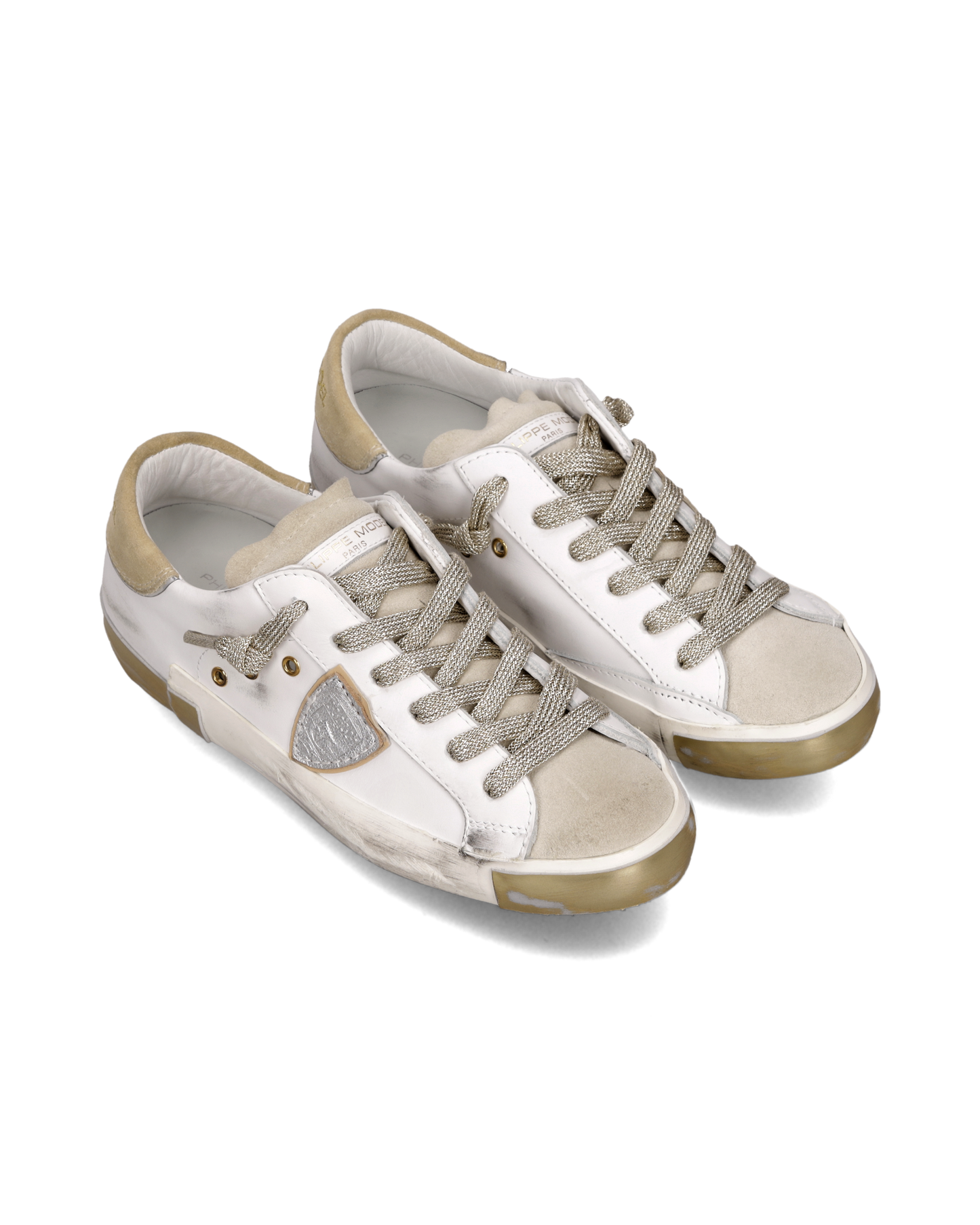 Zapatilla Prsx Para Mujer, Blanco y Verde Salvia