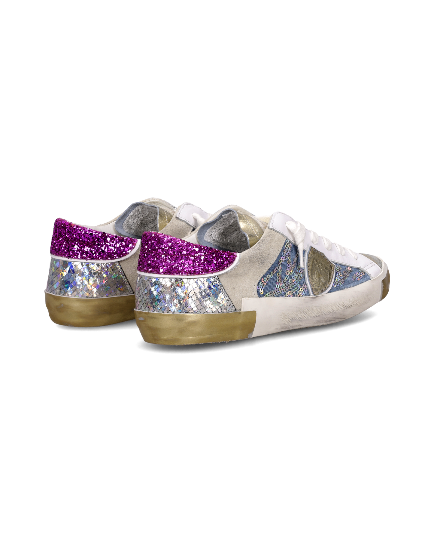 Sneakers Prsx Donna, Bianco Denim