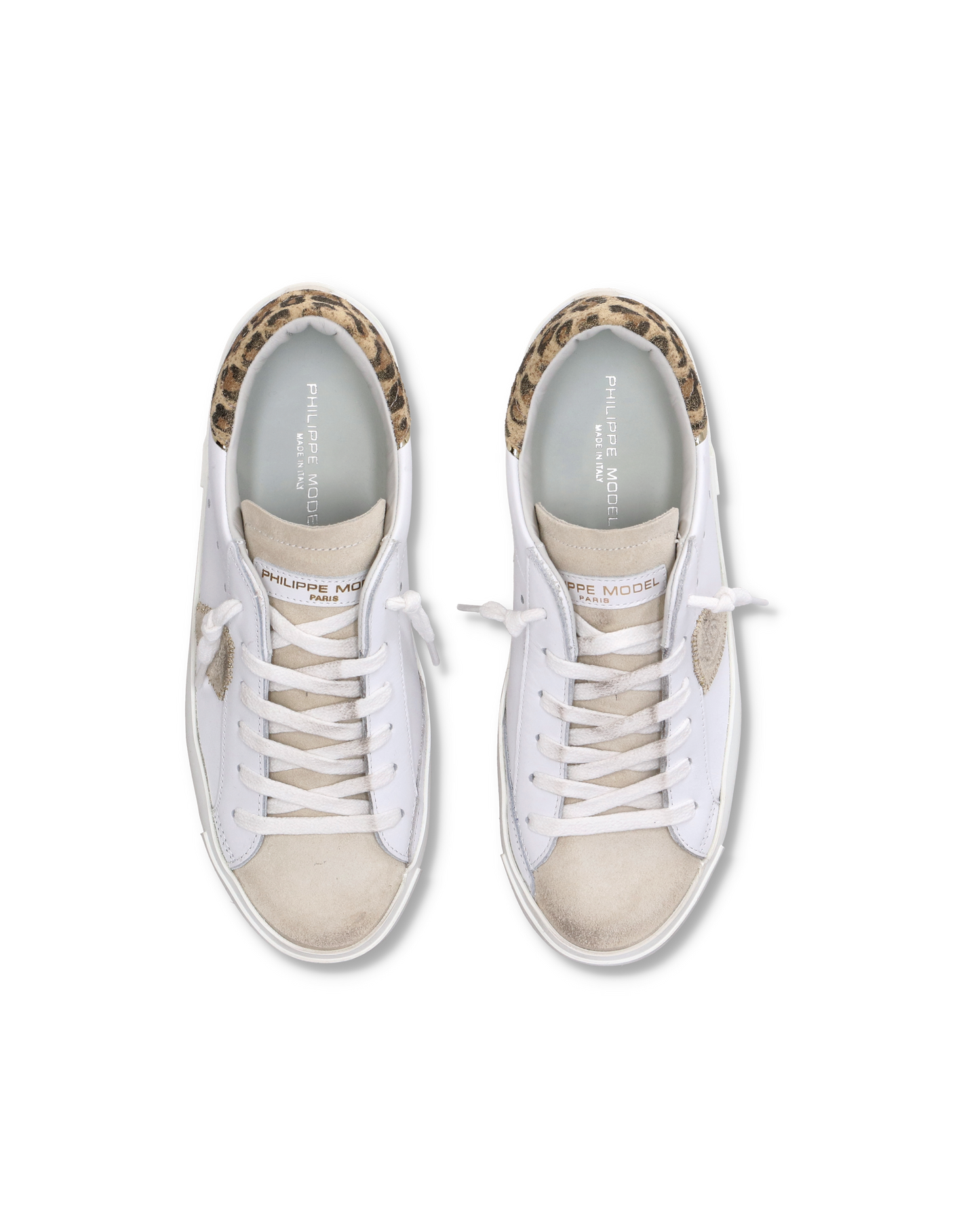 Sneaker basse Prsx donna - bianco e beige