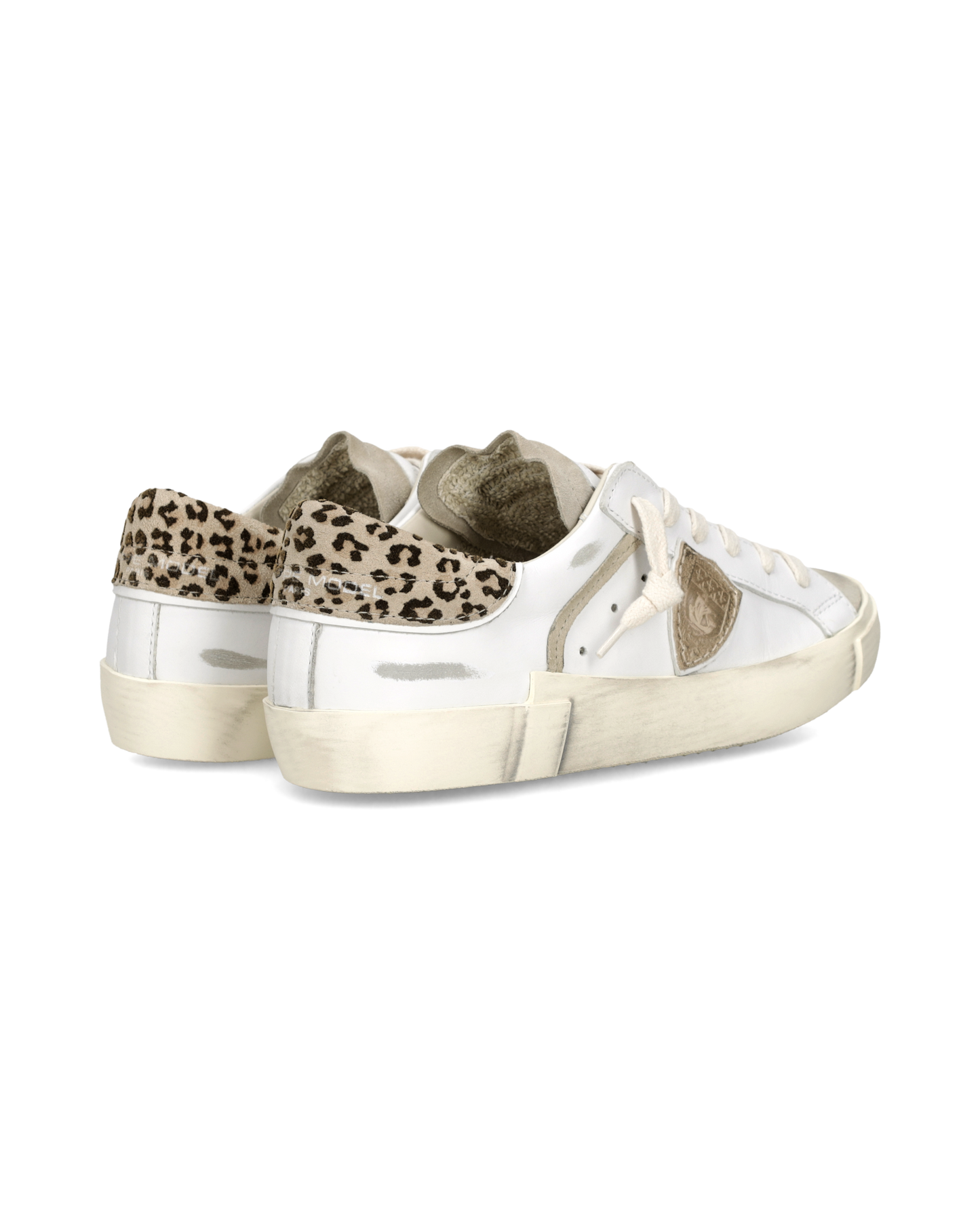 Sneakers Prsx Donna, Bianco Fango Stampa Animalier