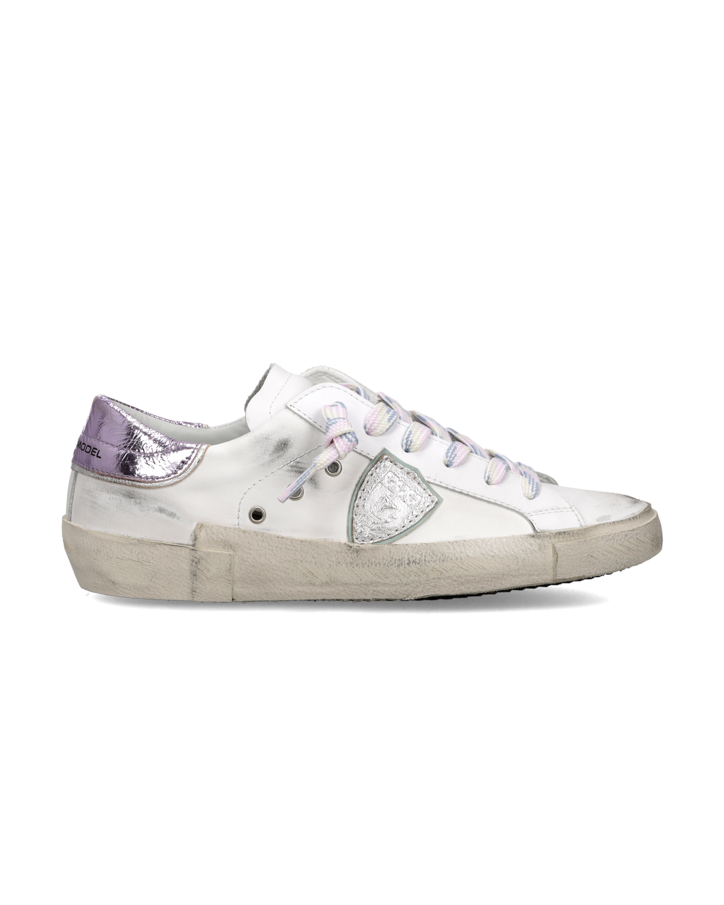 Sneakers Prsx Donna, Bianco Lilla metallizzato