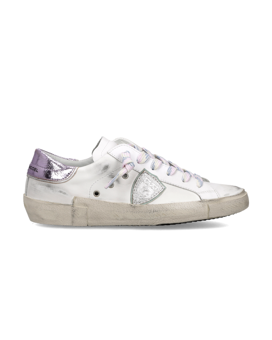 Sneakers Prsx Donna, Bianco Lilla metallizzato