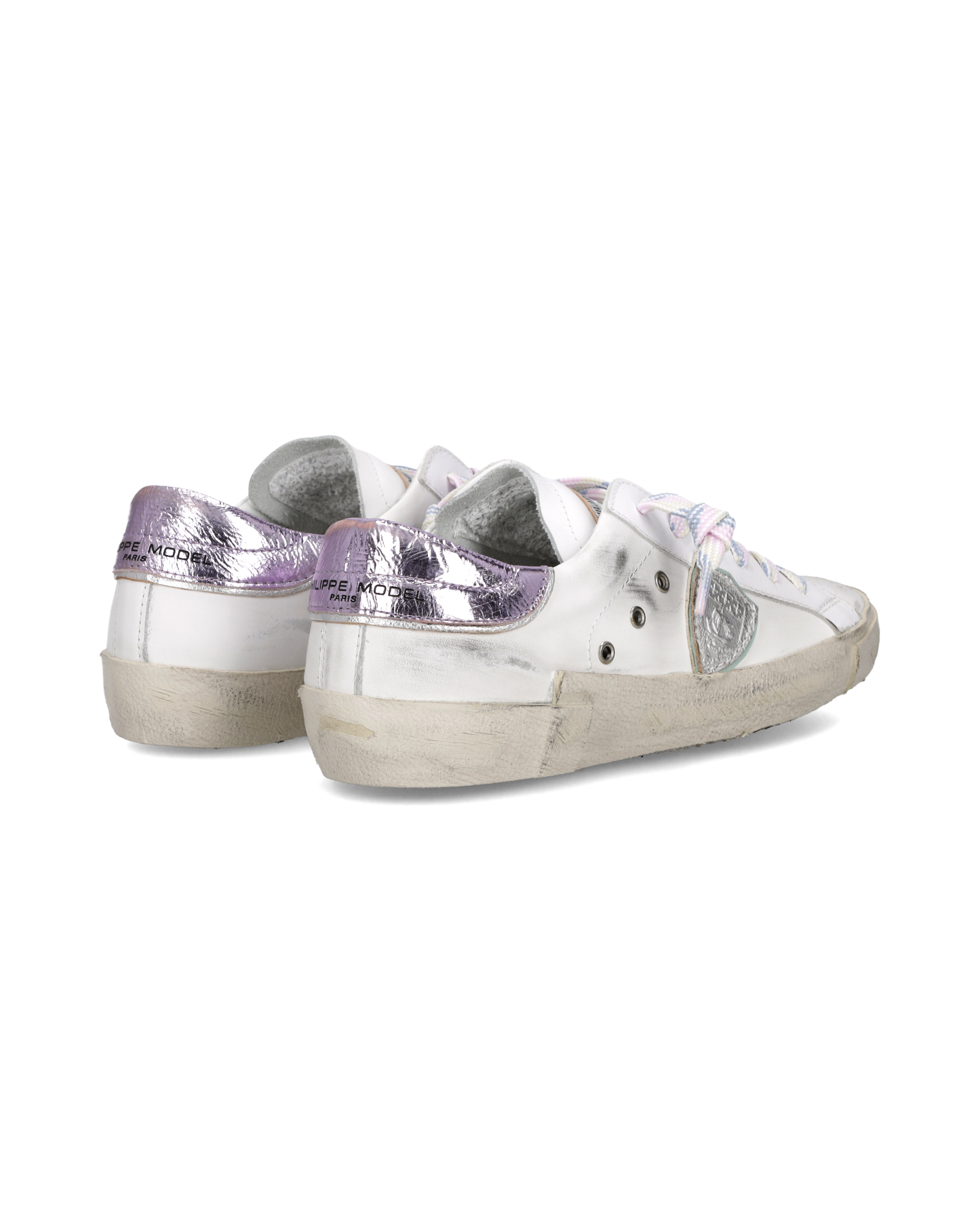 Sneakers Prsx Donna, Bianco Lilla metallizzato