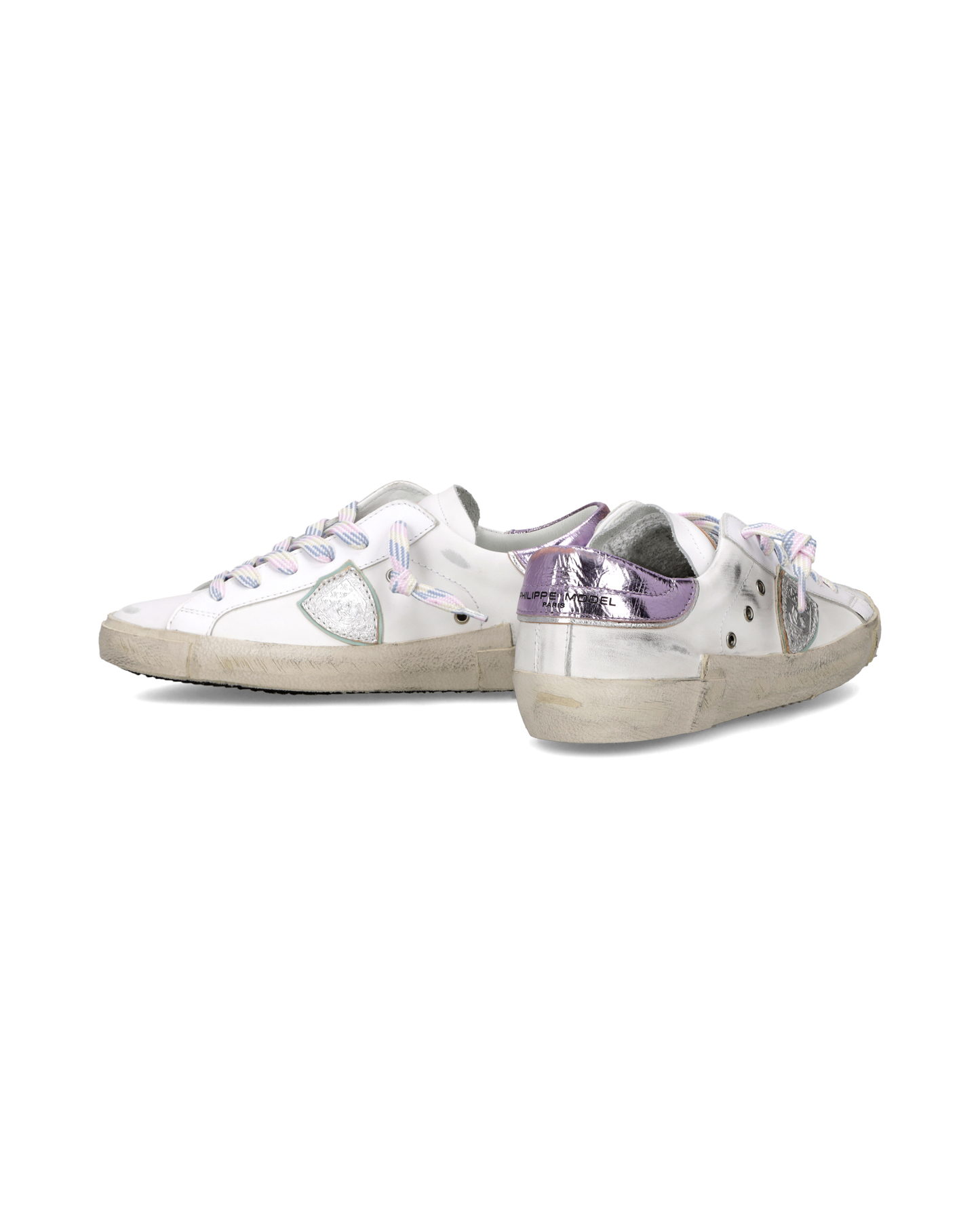 Sneakers Prsx Donna, Bianco Lilla metallizzato