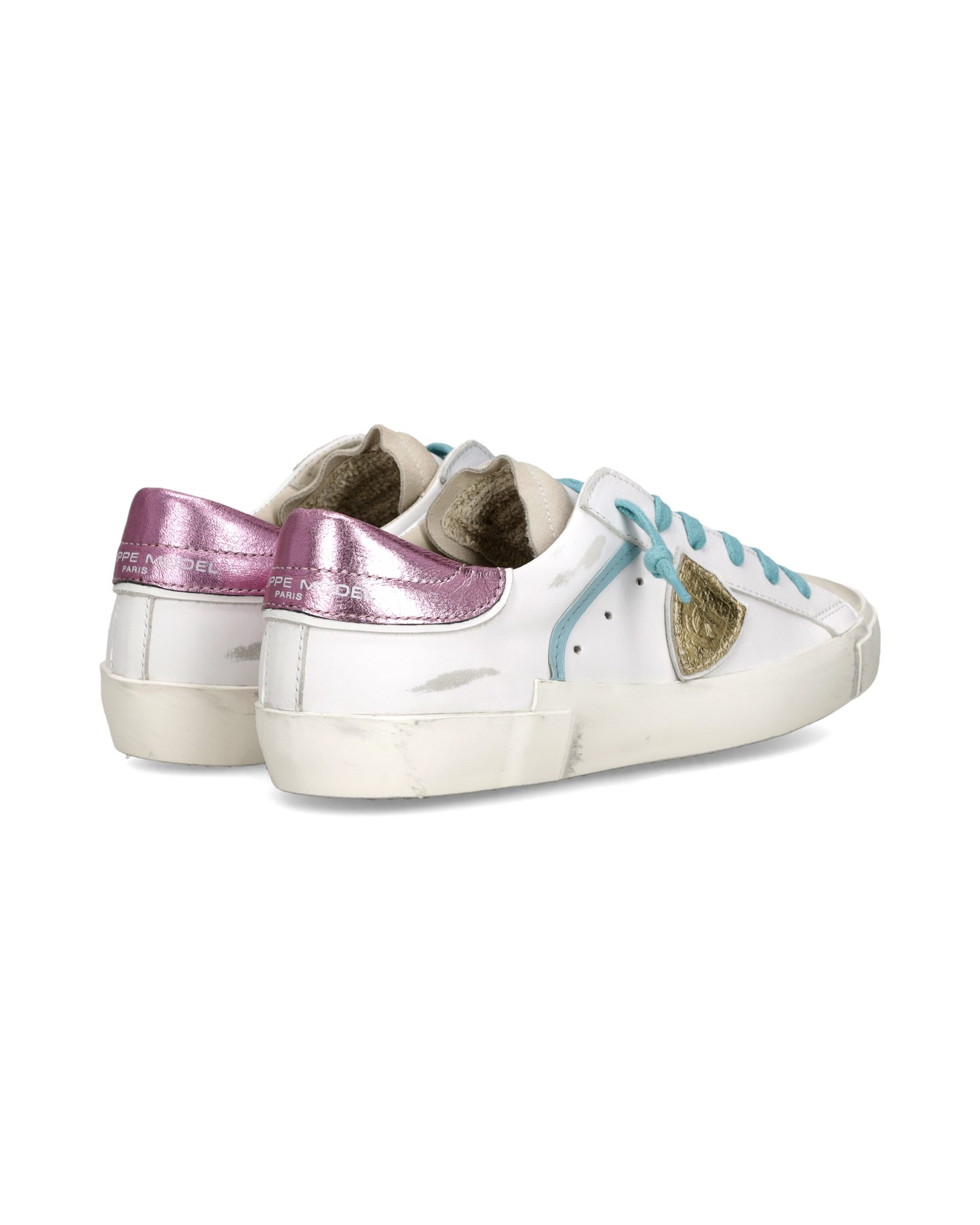 Sneakers Prsx Women, White Fuchsia Light Blue