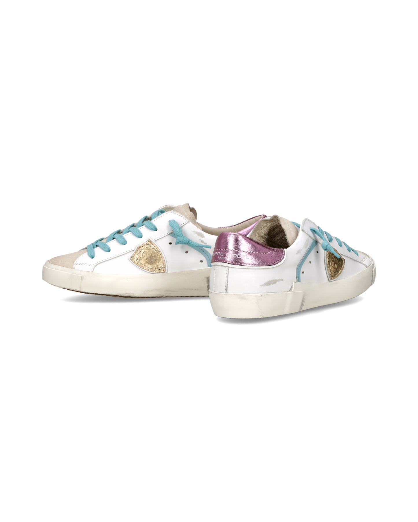 Sneakers Prsx Women, White Fuchsia Light Blue
