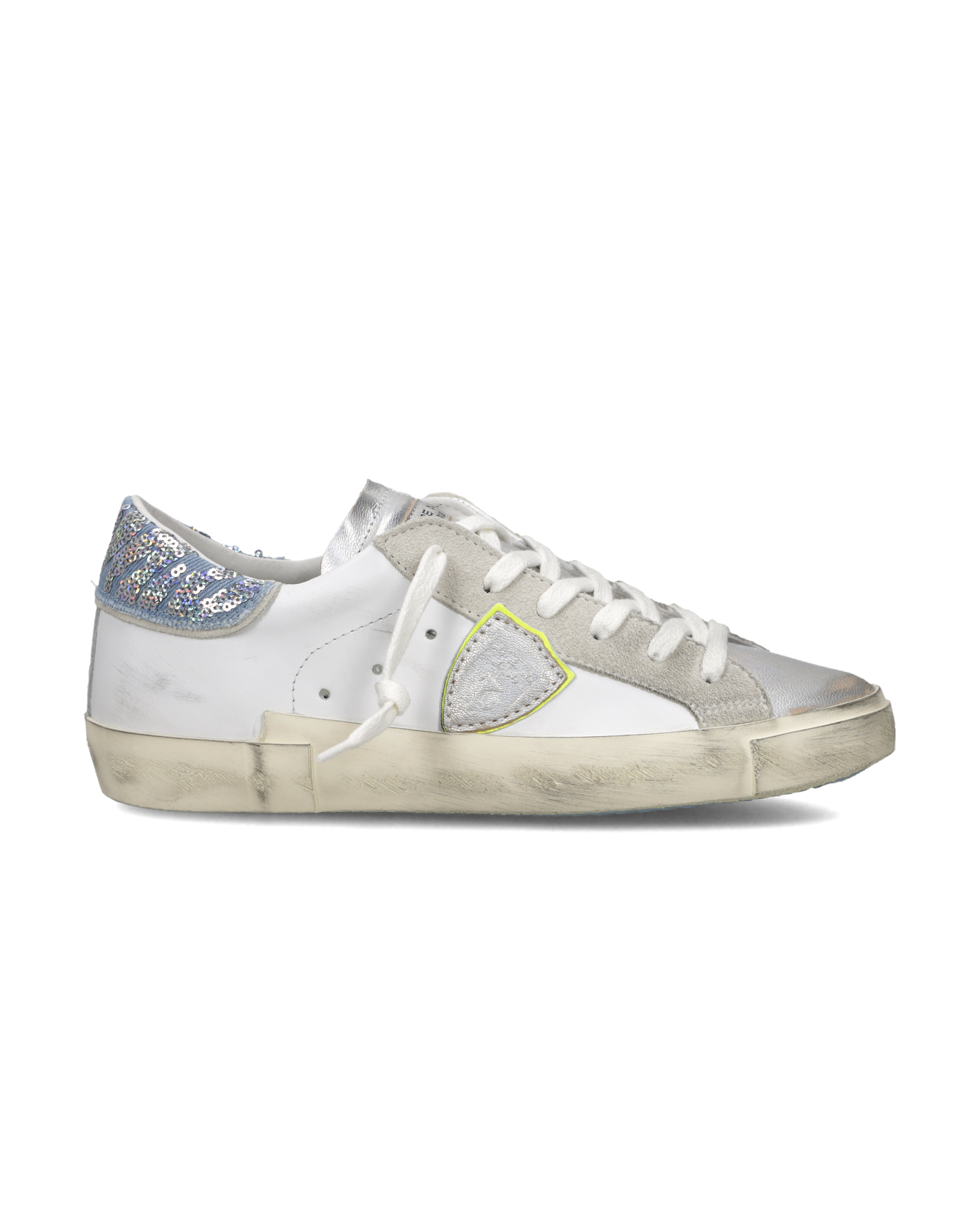 Sneakers Prsx Donna, Bianco Denim