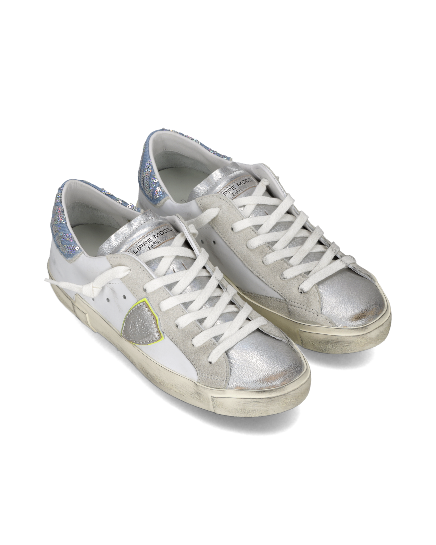 Sneakers Prsx Donna, Bianco Denim