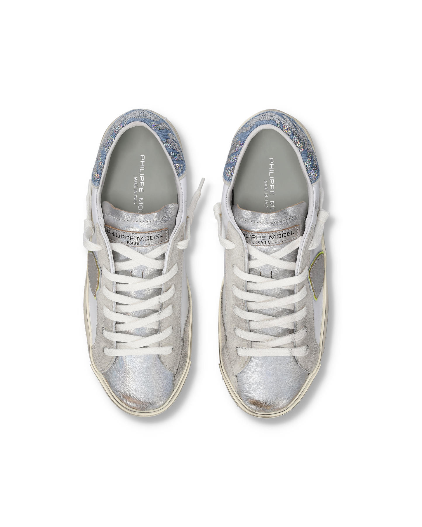 Sneakers Prsx Donna, Bianco Denim