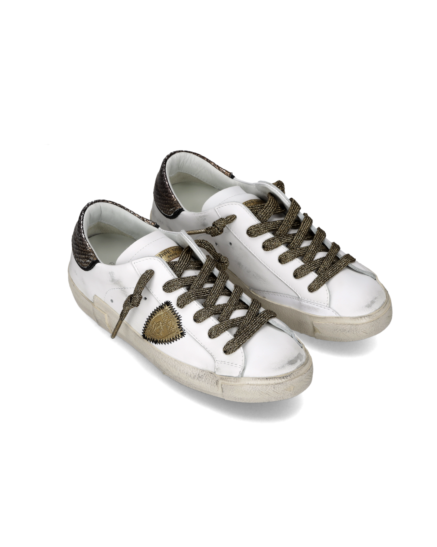 Sneakers Prsx Donna, Bianco Bronzo