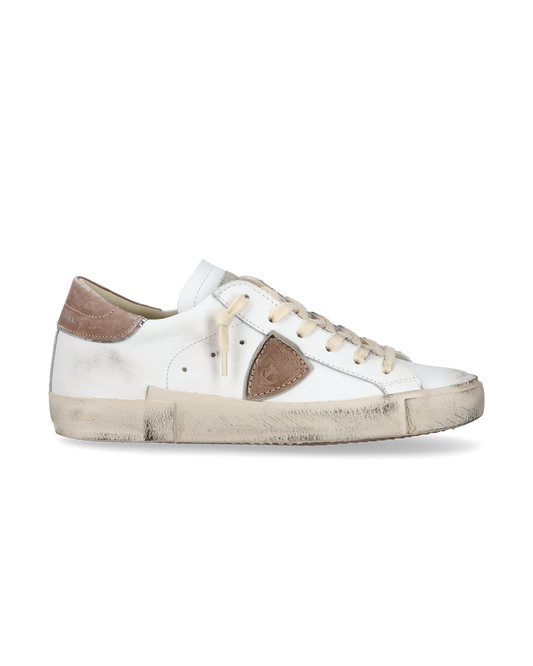 Sneaker casual Prsx da donna in pelle - Bianco e giallo