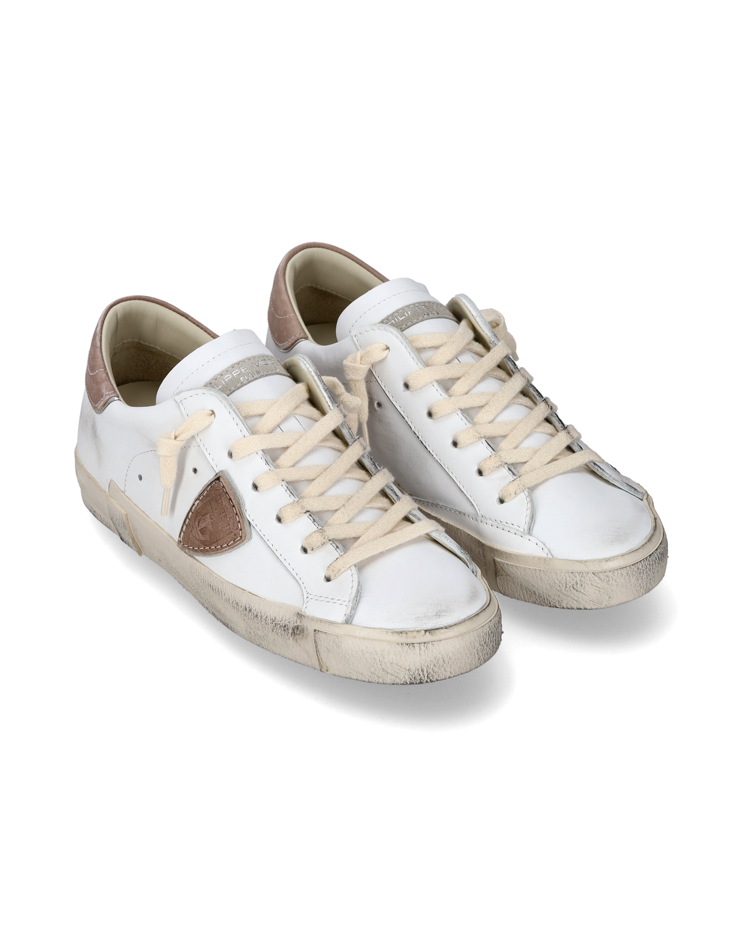 Sneaker casual Prsx da donna in pelle - Bianco e giallo