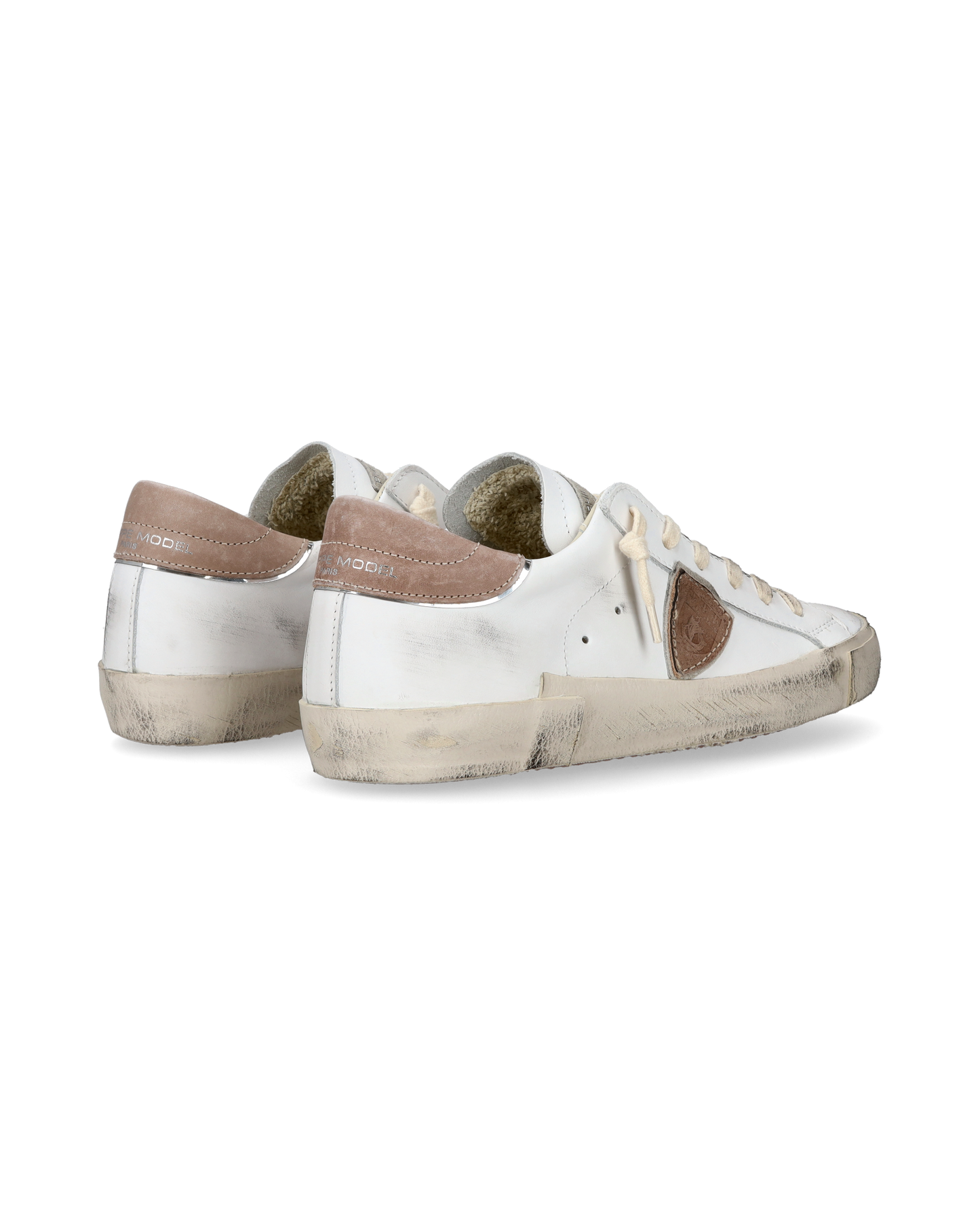 Sneaker casual Prsx da donna in pelle - Bianco e giallo