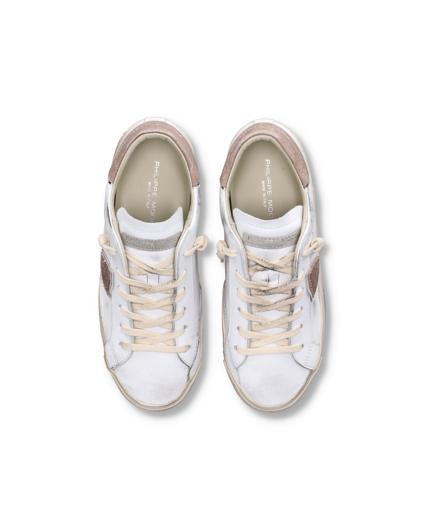 Sneaker casual Prsx da donna in pelle - Bianco e giallo