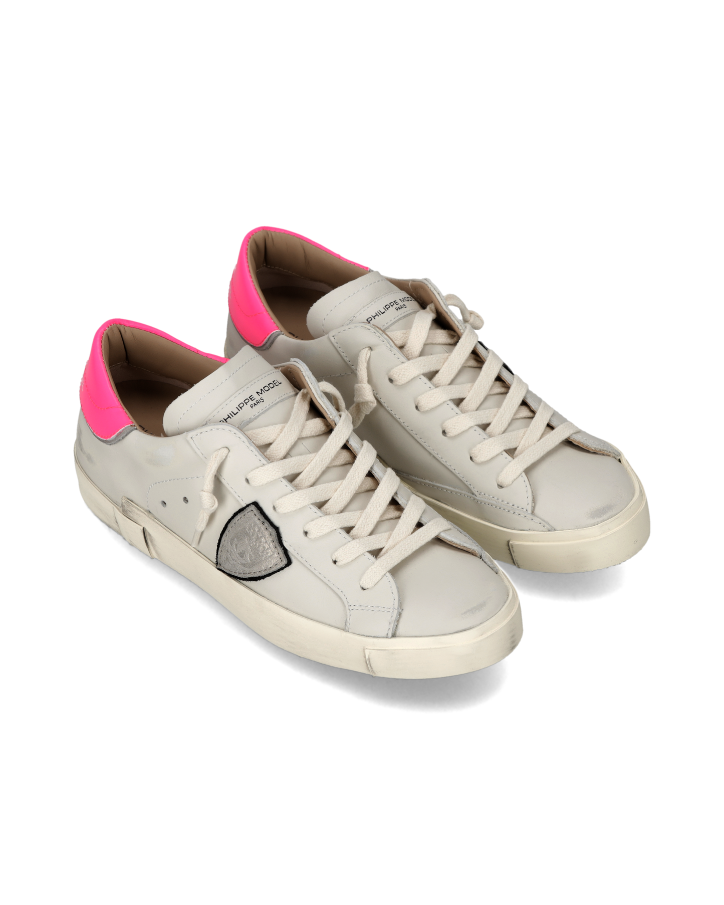 Sneakers Prsx Women, White Cream Neon Pink