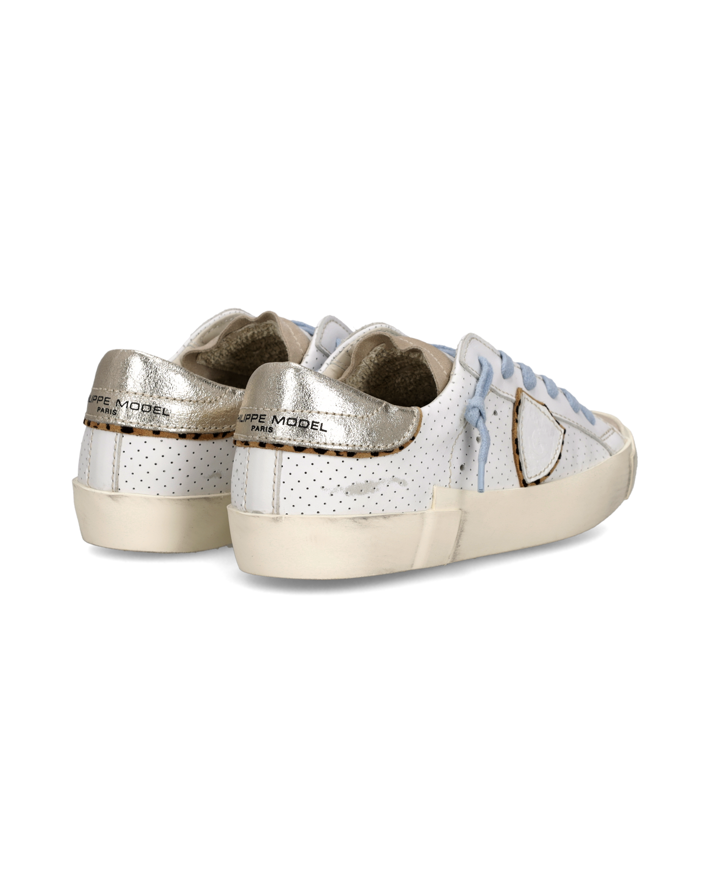 Baskets Prsx Femme, Blanc et Or