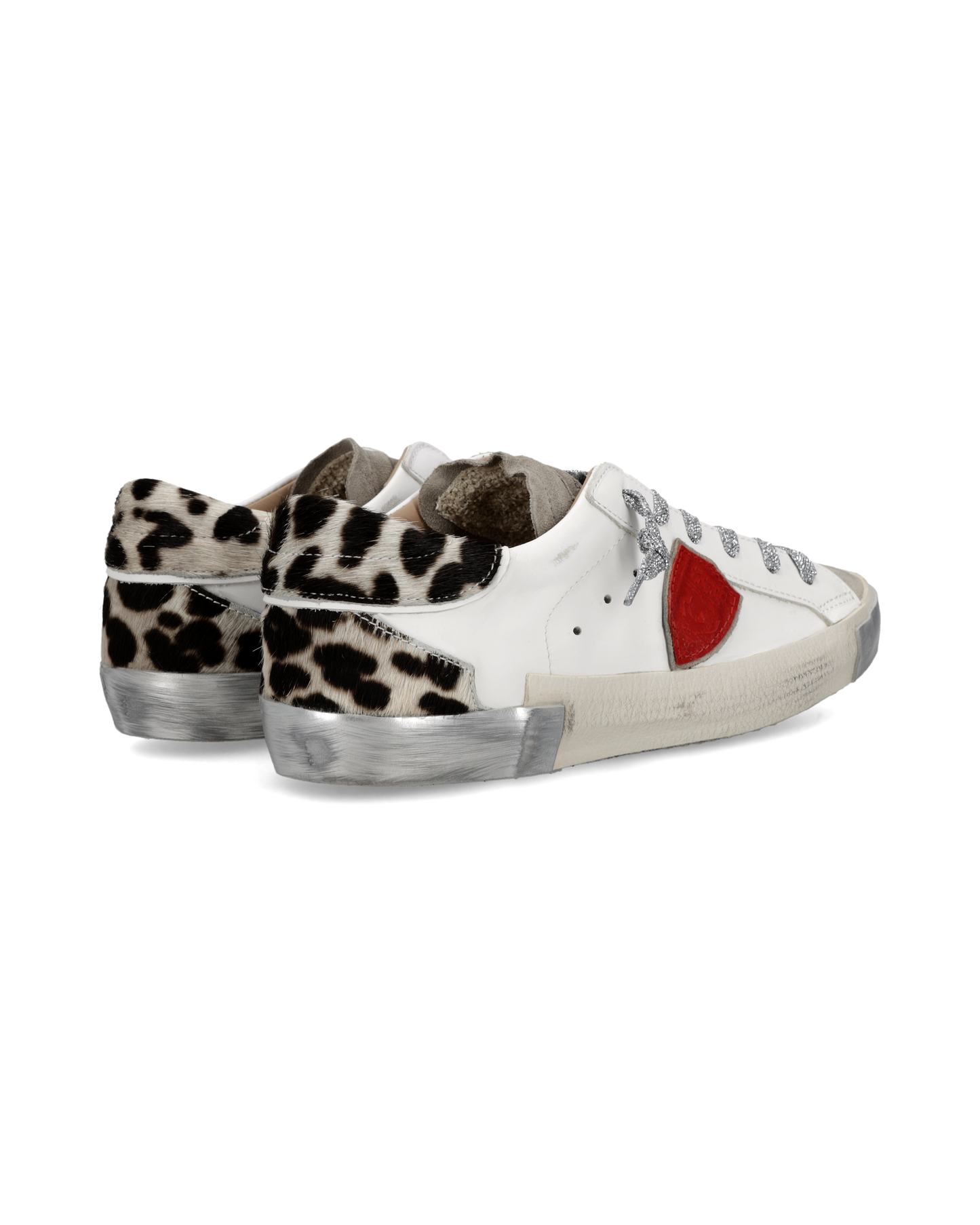 Zapatillas Prsx Para Mujer, Blanco Animal Print y Gris