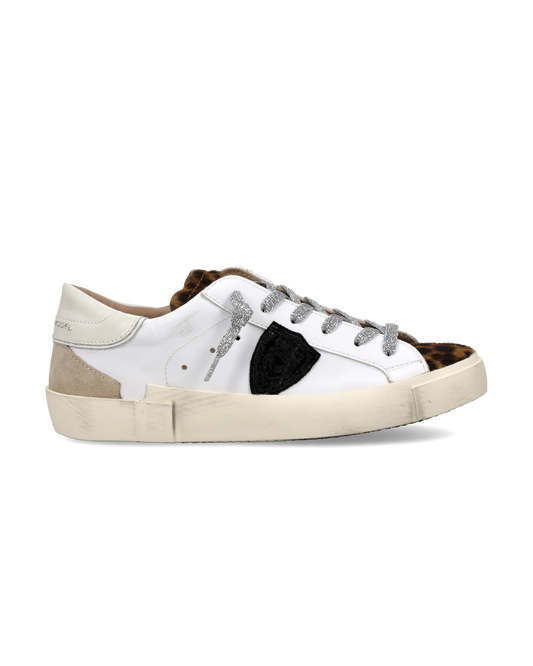 Zapatillas Prsx Para Mujer, Blanco Marrón