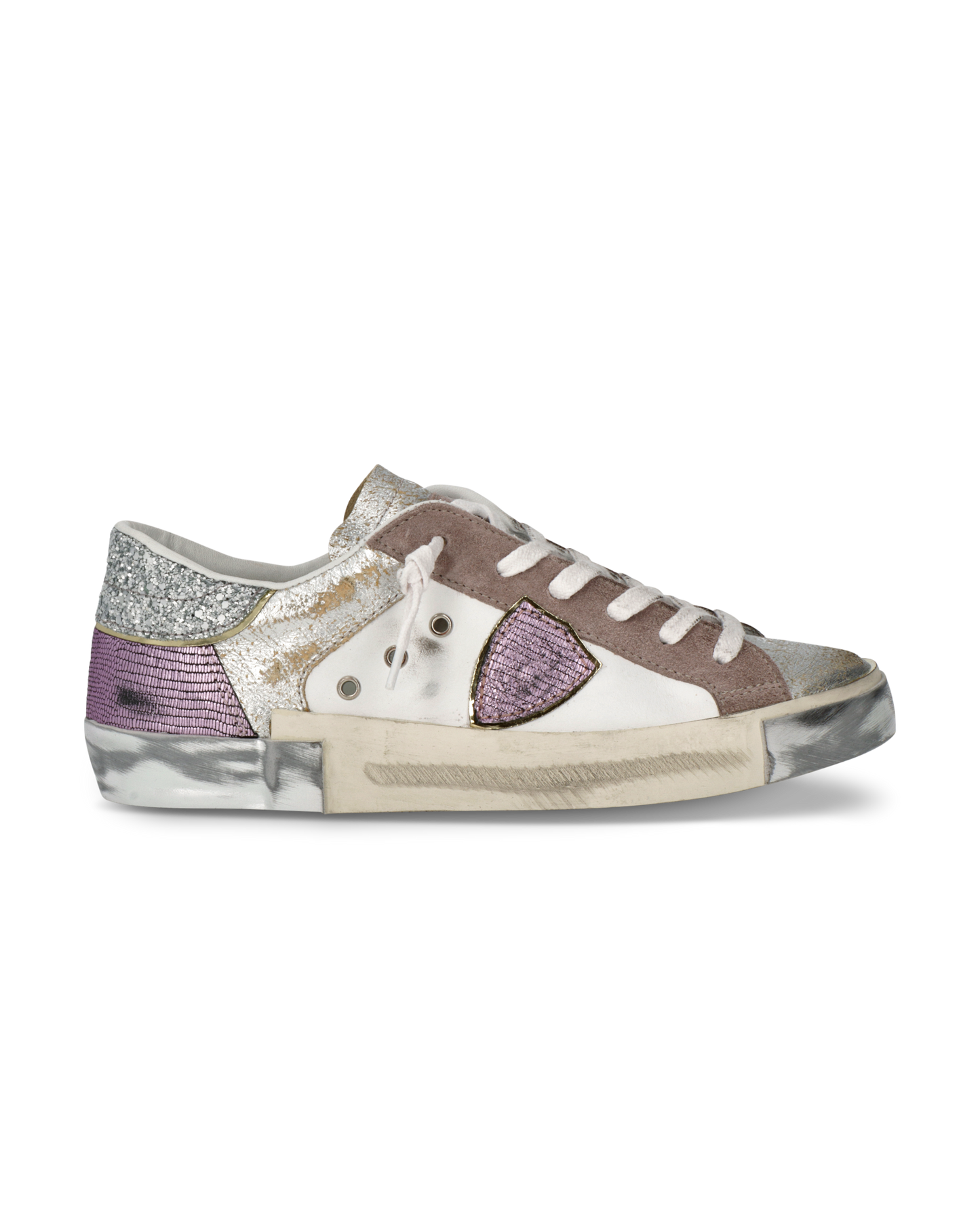 Sneakers Prsx Tennis Women, White Beige Purple