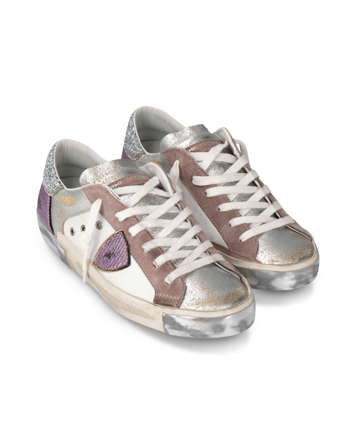 Sneakers Prsx Tennis Women, White Beige Purple