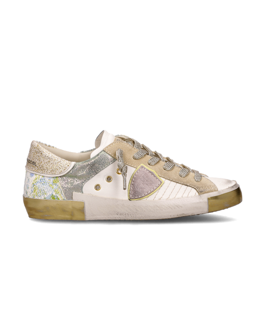 Sneakers Prsx Donna, Bianco Rosa